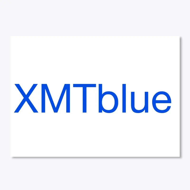 XMTblue on a sticker